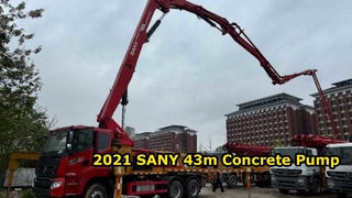 2021 SANY 43m Beton Pompası Satılık – Orijinal SANY Şasi – En İyi Fiyat